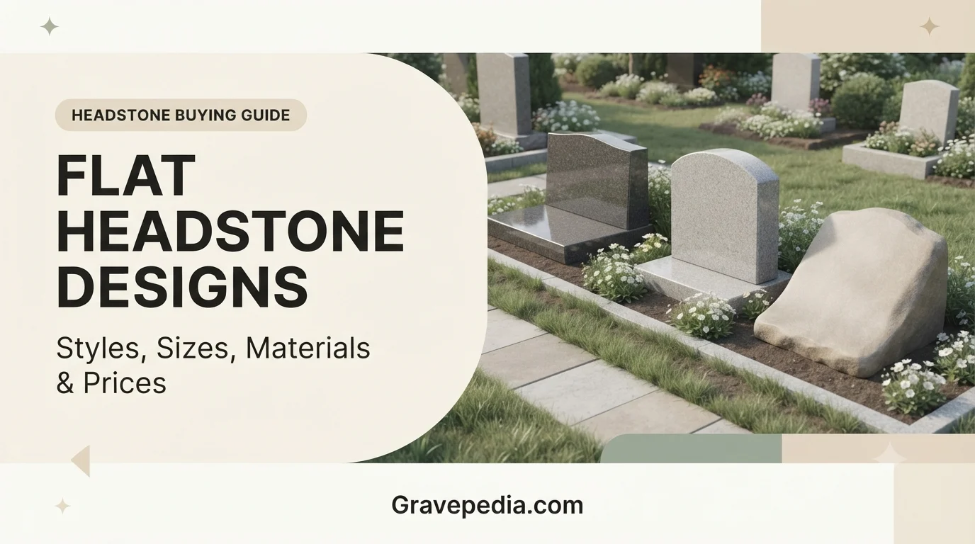 Flat Headstone Designs: Styles, Sizes, Materials and Prices