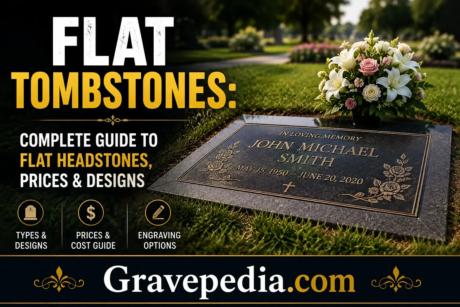 Flat Tombstones: Prices, Designs, Materials & Cemetery Rules