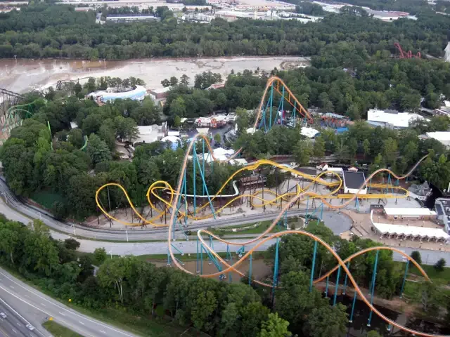 Six Flags Over Georgia Roller Coaster Passing (2026) Goliath Incident